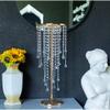 21.6in Gold Wedding Centerpieces for Table, 2Pcs Tall Vases Wedding Centerpieces with Sparkling Crystal Beads, Metal Flower Stand for Wedding Reception Party Events Home Decor view 4