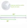 1 Piece 36 to 63 Inch Tension Rod, 1 Inch Diameter Spring Tension Shower Rod for Bathroom Bathtub Closet Shower Curtain Rods, Adjustable Room Divider view 2