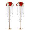 29.5in Gold Wedding Centerpieces for Table, 2Pcs Tall Vases Wedding Centerpieces with Sparkling Crystal Beads, Metal Flower Stand for Wedding Reception Birthday Party Events Home Decor view 1