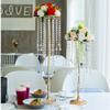 29.5in Gold Wedding Centerpieces for Table, 2Pcs Tall Vases Wedding Centerpieces with Sparkling Crystal Beads, Metal Flower Stand for Wedding Reception Birthday Party Events Home Decor view 3