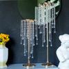 29.5in Gold Wedding Centerpieces for Table, 2Pcs Tall Vases Wedding Centerpieces with Sparkling Crystal Beads, Metal Flower Stand for Wedding Reception Birthday Party Events Home Decor view 4