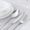 40-Piece Silverware Set, HaWare Stainless Steel Flatware Service for 8, Pearled Edge Tableware Cutlery Include Knife/Fork/Spoon, Beading Eating Utensil for Home, Mirror Polished, Dishwasher Safe view 4