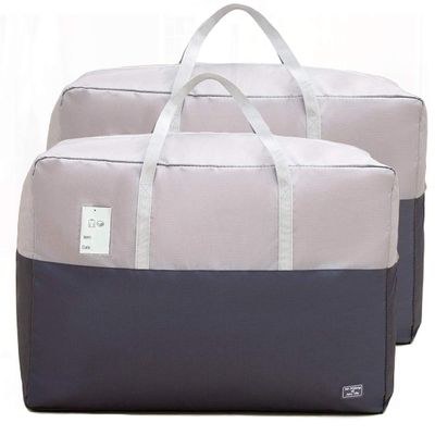 105L Clothing Storage Bags, 2pcs Comforter Storage Bags for Blankets and Quilts, Bedding, Sweaters, Pillows, Zippered Heavy Duty Extra Large Packing Bags for Moving