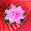POPETPOP 6PCS Lotus Fake Pond Plants - Artificial Floating Water Lily Lotus Pool Decor - Realistic Water Lily Pads for Home Outdoor Patio Aquarium Wedding Party Decorations view 3