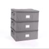 Covermates Keepsakes - Zip-Top Storage Box - Heavy Duty Polyester- Reinforced Handles - Stackable Design - Indoor Storage, Graphite view 1