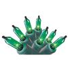 100-Count Teal Green Mini Christmas Lights, 34.1' Green Wire view 1