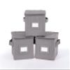 Covermates Keepsakes - Zip-Top Storage Box - Heavy Duty Polyester- Reinforced Handles - Stackable Design - Indoor Storage, Graphite view 1