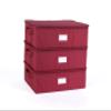 Covermates Keepsakes - Zip-Top Storage Box - Heavy Duty Polyester- Reinforced Handles - Stackable Design - Indoor Storage, Scarlett Red view 1
