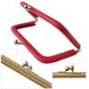 NBK TAK1-W Leather Frame Base, Approx. W 3.9 x H 2.0 inches (10 x 5 cm), 1 Piece, White/Metal Fittings, S view 3