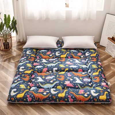 MAXYOYO Dinosaur Japanese Floor Futon Mattress for Boys Girls, Thicken Tatami Mat Sleeping Pad Foldable Bed Roll Up Mattress Floor Lounger Bed Couches and Sofas for Kids Queen Size