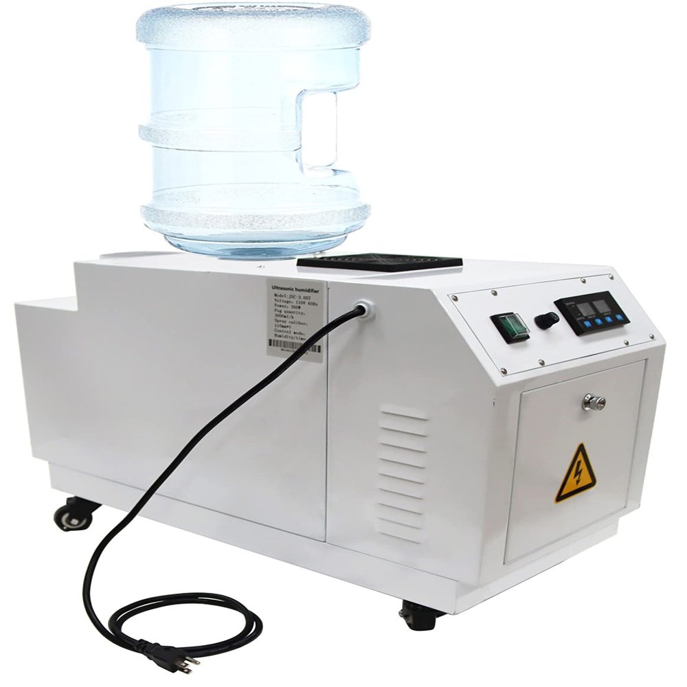 TECHTONGDA Commercial Ultrasonic Humidifier 6KG/h Portable Cool Mist Maker for Large Room Greenhouse Facility Warehouse Up to 400-1000 Square Feet with Water Barrel Hole
