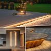 Shine Decor 82FT/25M LED Neon Rope Lights, Warm White AC 110V-120V Neon Strip Lights, 8x16mm Cuttable Waterproof SMD2835 120LEDs/M Indoor Outdoor Light Strips, DIY Ambiance Lighting Decoration view 4