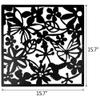 ANMINY 24 PCS Hanging Room Divider Flower Carving Pattern Panels Decorative Wall Screen Panel Hollow Out Design for Living Dining Room Kitchen Bedroom Office Bar Restaurant Home Hotel Decor - Black view 2