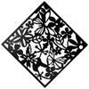 ANMINY 24 PCS Hanging Room Divider Flower Carving Pattern Panels Decorative Wall Screen Panel Hollow Out Design for Living Dining Room Kitchen Bedroom Office Bar Restaurant Home Hotel Decor - Black view 3