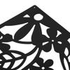 ANMINY 24 PCS Hanging Room Divider Flower Carving Pattern Panels Decorative Wall Screen Panel Hollow Out Design for Living Dining Room Kitchen Bedroom Office Bar Restaurant Home Hotel Decor - Black view 4