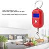 Mini Electronic Scale, Fish Weighing Scales Red Portable 25Kg/5G Hanging Scale Digital Pocket Key Chain Weight Hook Kitchen Food Weight Gauge Measuring Tools with Backlight for Home Farm Market view 3