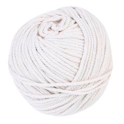 EXCEART 1pc Woven Cotton Tapestry Rope Long Wide Manual DIY Decorative Cotton Cord for Handmade Tapestry Projects Beige for Home Decor and Crafting