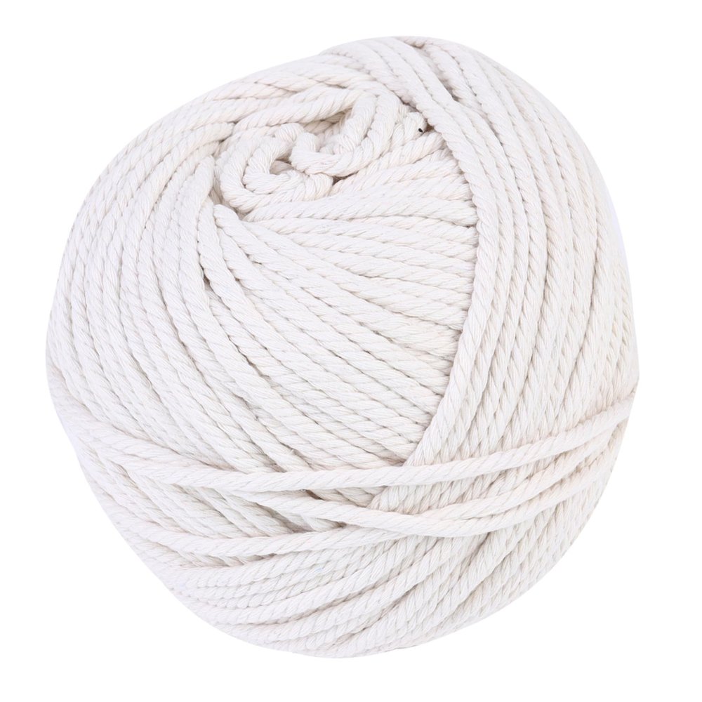 EXCEART 1pc Woven Cotton Tapestry Rope Long Wide Manual DIY Decorative Cotton Cord for Handmade Tapestry Projects Beige for Home Decor and Crafting
