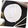 EXCEART 1pc Woven Cotton Tapestry Rope Long Wide Manual DIY Decorative Cotton Cord for Handmade Tapestry Projects Beige for Home Decor and Crafting view 4
