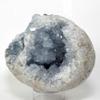 2.2lb 4.25" Ice Sky Blue Celestite Crystal Egg Natural Quartz Mineral Geode Sparkling Druzy Celestine Stone Egg - Madagascar + Stand view 2