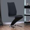 24/7 Shop at Home Bestada Transitional Leatherette Upholstered Side Chair, Black (Set of 2) view 2