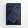 800-Thread-Count 5-Pc Split Queen Navy Blue Sheet Set-100% Egyptian Cotton Bed Sheets, Split Queen Sheets Sets for Adjustable Beds, Long Staple Cotton Split Sheets, 18'' Deep Pockets view 1