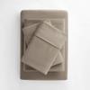 Top Split King Sheets-Taupe- 800 TC 100% Egyptian Cotton Bed Sheets, Top Split Head King Sheets Sets for Adjustable Beds, Split Top King Fitted Sheet, Fits Mattress Upto 24'' Deep Pockets view 1
