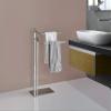 Kings Brand Furniture - Courter Metal Freestanding Bathroom Towel Rack Stand, Chrome view 1