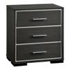 HOMES: Inside + Out Regala Contemporary Wood 3-Drawer Nightstand, Warm Gray view 1