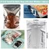 100-Pack Reclosable Large Mylar Bags for Food Storage 8" x 12" Stand Up Pouch Bags in Bulk Resealable Smell Proof Aluminum Silver Foil Bags with Clear Window Kitchen Storage Edible Packaging view 4