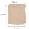 Cotton Mesh Produce Bags - Washable, Organic Cotton Vegetable Storage Bags - Large Net Mesh Onion & Potato Storage Sacks - 14"x18" (6 XL) view 2