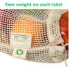 Cotton Mesh Produce Bags - Washable, Organic Cotton Vegetable Storage Bags - Large Net Mesh Onion & Potato Storage Sacks - 14"x18" (6 XL) view 3