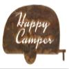 Happy Camper Magnet. Stone Tumbled. Designed and Manufactured in The USA. view 1