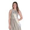 Personalized White with Gold Sash - Apparel Accessories - 1 Piece view 1