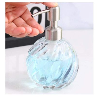 300ml Glass Soap Dispenser Bathroom Kitchen Transparent Lotion Bottle Shampoo Shower Gel Press Bottle Soap Pump (Color : Clear, Size : B)