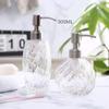 300ml Glass Soap Dispenser Bathroom Kitchen Transparent Lotion Bottle Shampoo Shower Gel Press Bottle Soap Pump (Color : Clear, Size : B) view 3