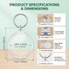 NARAMAX 25 Sets Acrylic Photo Snap in Round Photo Keychain Circular Photo Keychain Blank Keyring Transparent Photo Frame Keyring with Split Key Chain for Office School or Home DIY Picture view 2