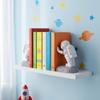 Joyvano Astronaut Bookends - Space Decor for Kids Rooms & Home Office - Heavy Duty Book Holders with Anti-Slip Base - Cool Unique Design (Gold) view 2