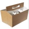 ICE N COLD 6pk Cardboard Carrier (Kraft, 50ct) | Holds 6pk 12oz Bottles | FAST SAME DAY SHIPPING view 1
