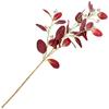 Artificial Eucalyptus Flower Fake Faux Eucalyptus Bouquet for DIY Craft Floral Arrangement Wedding Home Decoration - Red view 3