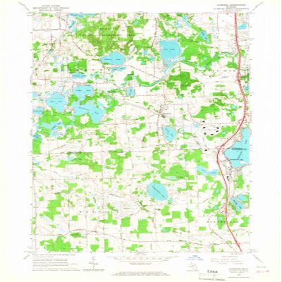 Historic Pictoric Hamburg Michigan Historic USGS Topographic Map Print, 1965, 1:24000, 7.5-Minute Quadrangle, Topo Wall Art Poster - 44in x 55in