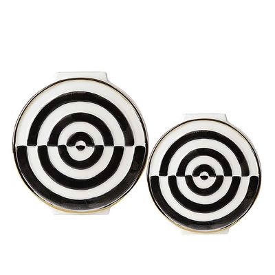 madehome Black and White Porcelain vase Personalized Pattern Decoration Table top Decoration of Living Room and Bedroom (The Small(257H25cm))