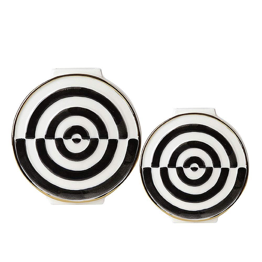 madehome Black and White Porcelain vase Personalized Pattern Decoration Table top Decoration of Living Room and Bedroom (The Small(257H25cm))