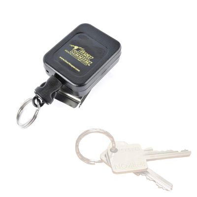 Gear Keeper RT4-5602 Retractable Tool Tether Lanyard with Heavy Duty Carabiner Clip Mount - 16oz Tool Load Limit - Quick Connect Buckle - ANSI/ISEA 121 Compliant - 10 pack USA Made