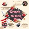 GRADWYSE Black Glitter Graduation Cap Topper with Flowers, Graduation Cap Decorations, Class of 2025 Grad Cap Topper, Dreams Do Come True view 3