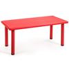 Costzon 47 x 23.5 Inch Rectangular Kids Table, Children School Activity Table for Reading Drawing Dining Playing, Multifunctional Plastic Table w/Steel Pipe, Toddler Furniture for Boys & Girls (Red) view 1