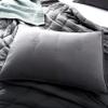 ANNA.Z HOME Queen Quilt Set, Lightweight Bedding Set, Washed Soft Fabric, Grey, Boho Embroidered Coverlet, All-Season, Machine Washable, 3-Piece Set, 1 Quilt + 2 Shams (Charcoal, Queen Set) view 4
