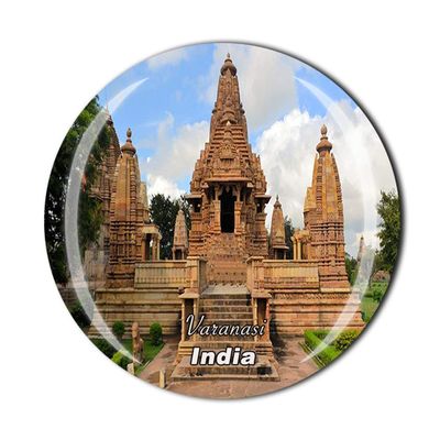Varanasi India Fridge Magnet Travel Souvenir Gift Home Kitchen Decoration Magnetic Sticker Crystal Refrigerator Magnet Collection