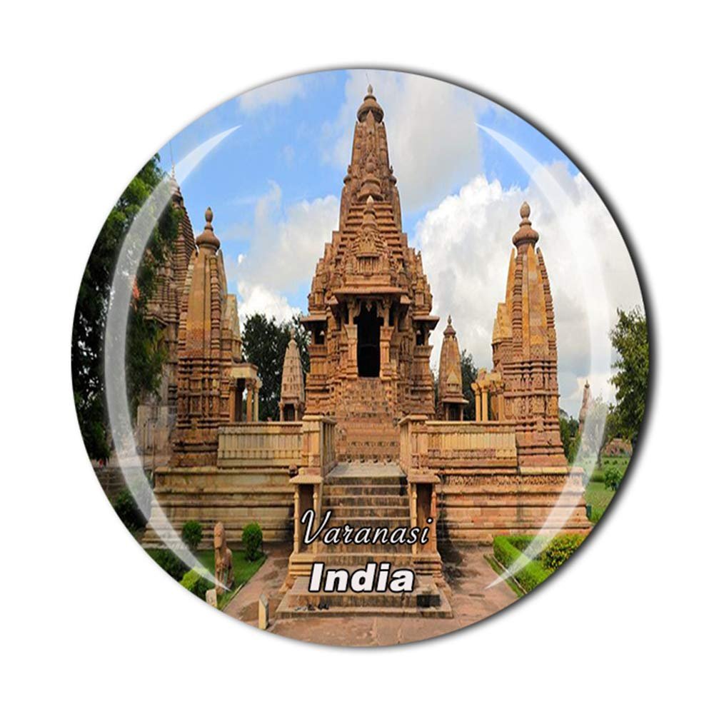 Varanasi India Fridge Magnet Travel Souvenir Gift Home Kitchen Decoration Magnetic Sticker Crystal Refrigerator Magnet Collection