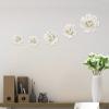LIUCOGXI 5 Pcs Ceramic Flower Wall Decor Handcrafted 3D Hanging Porcelain Flowers Wall Art Ceramic Peony White Sculpture for Girls Room Hallway Farmhouse Home Decor view 2